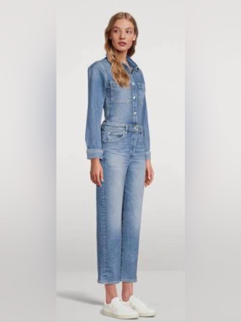 DL1961 Freja Light Blue Denim Jumpsuit